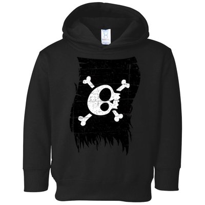 Vintage Pirate Skull Upside Down Flag Toddler Hoodie