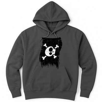 Vintage Pirate Skull Upside Down Flag Hoodie