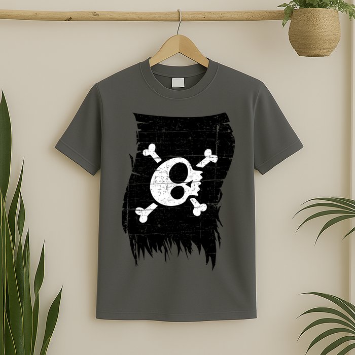 Vintage Pirate Skull Upside Down Flag T-Shirt
