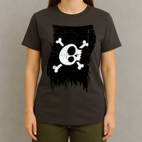 Vintage Pirate Skull Upside Down Flag T-Shirt