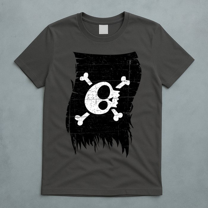 Vintage Pirate Skull Upside Down Flag T-Shirt