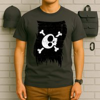 Vintage Pirate Skull Upside Down Flag T-Shirt