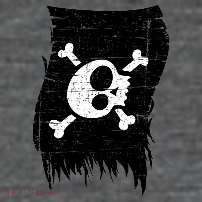 Vintage Pirate Skull Upside Down Flag T-Shirt