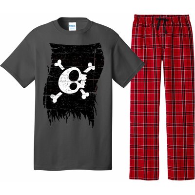 Vintage Pirate Skull Upside Down Flag Pajama Set