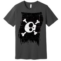 Vintage Pirate Skull Upside Down Flag Premium T-Shirt