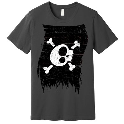 Vintage Pirate Skull Upside Down Flag Premium T-Shirt