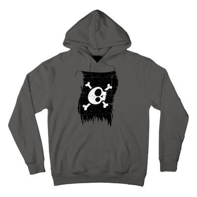 Vintage Pirate Skull Upside Down Flag Tall Hoodie