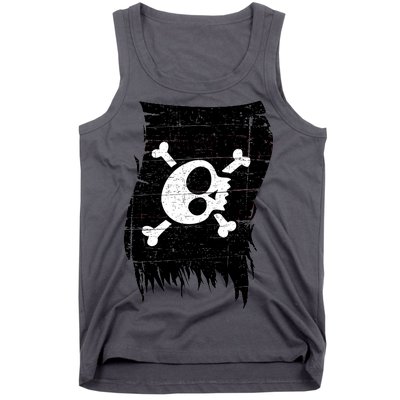 Vintage Pirate Skull Upside Down Flag Tank Top