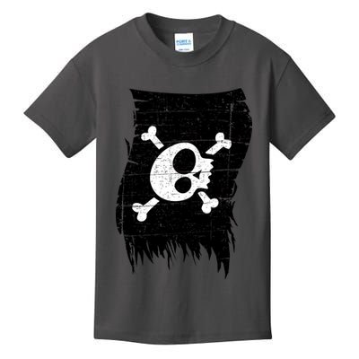 Vintage Pirate Skull Upside Down Flag Kids T-Shirt