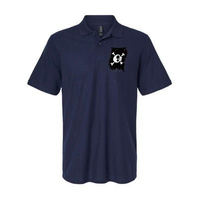 Vintage Pirate Skull Upside Down Flag Softstyle Adult Sport Polo