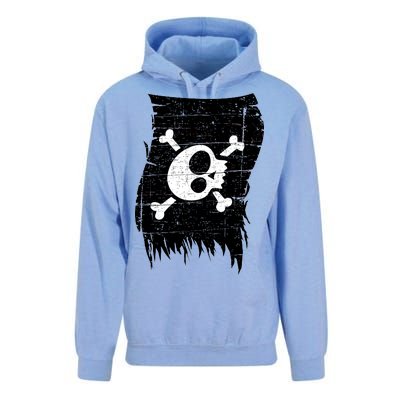 Vintage Pirate Skull Upside Down Flag Unisex Surf Hoodie