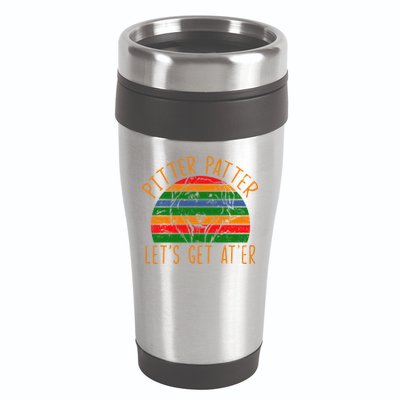 Vintage Pitter Patter Dog 16oz Travel Tumbler