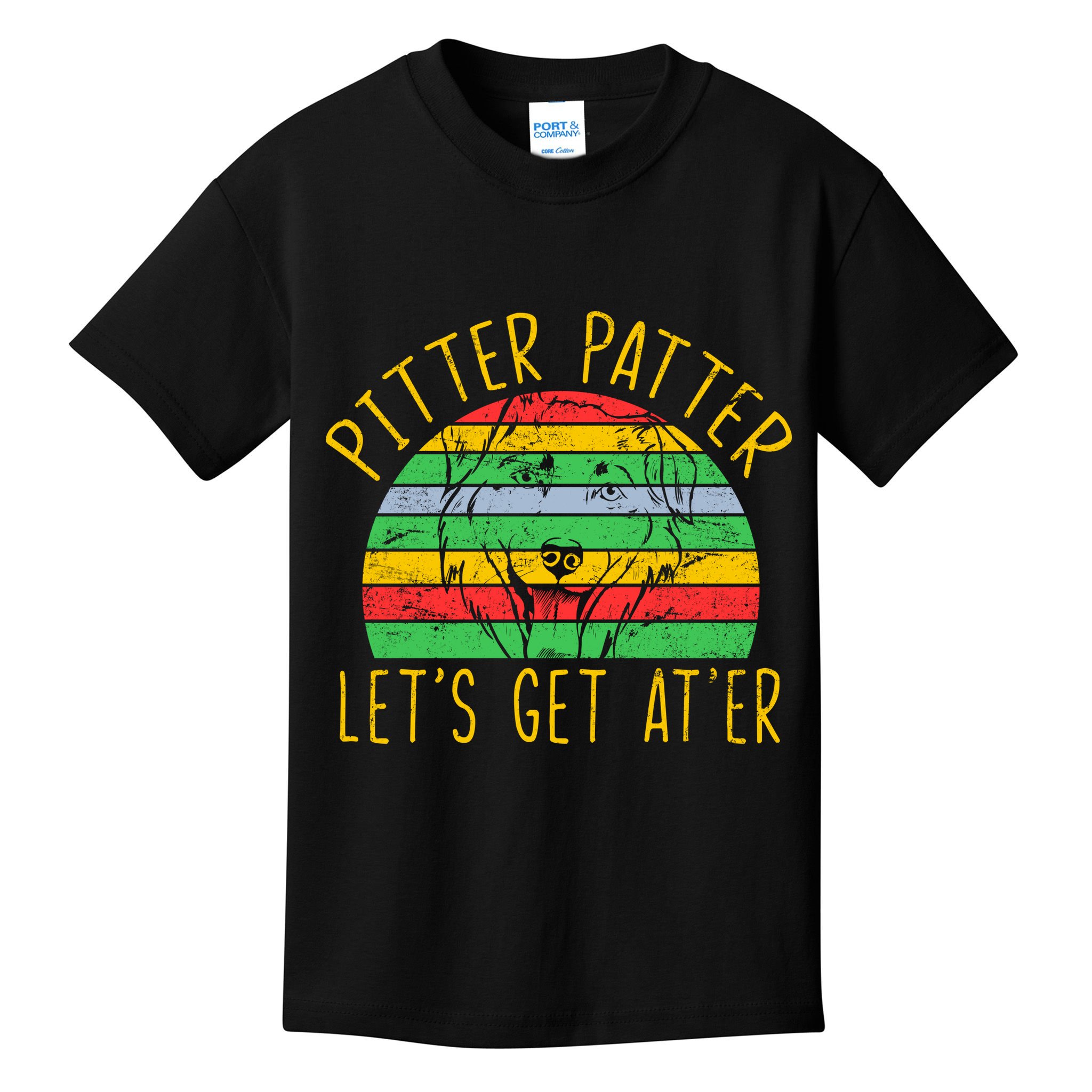 Vintage Pitter Patter Dog Kids T-Shirt