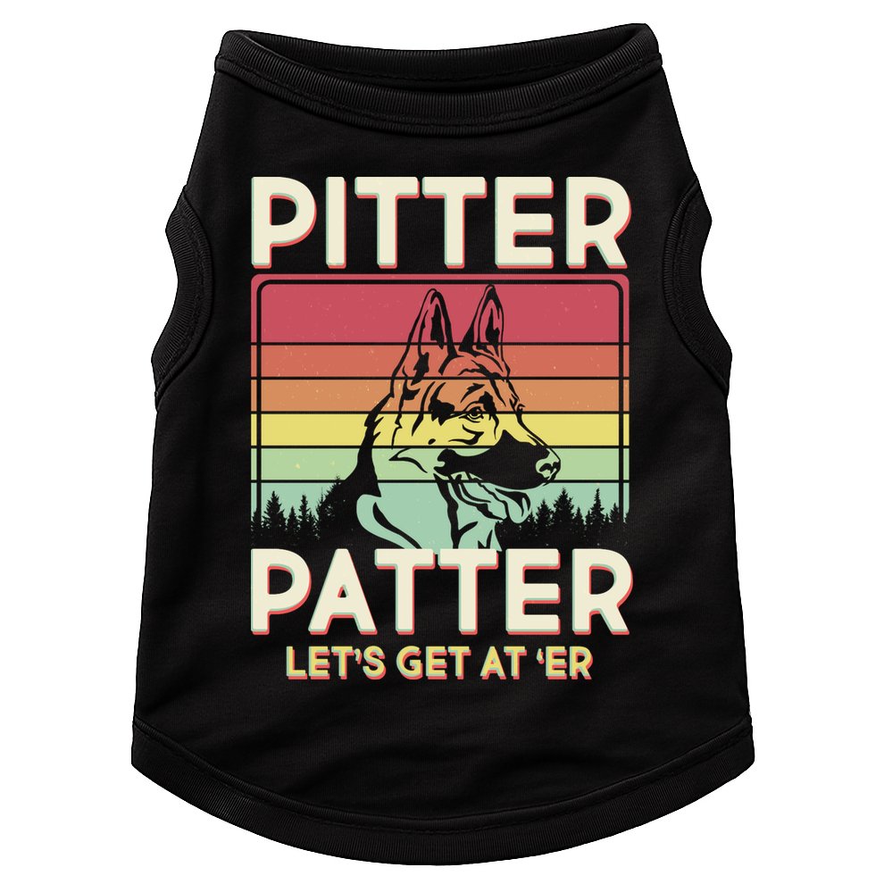 Vintage Pitter Patter Let's Get At 'Er German Shepard Doggie Tank