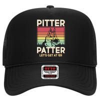 Vintage Pitter Patter Let's Get At 'Er German Shepard High Crown Mesh Back Trucker Hat