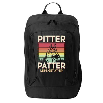 Vintage Pitter Patter Let's Get At 'Er German Shepard City Backpack