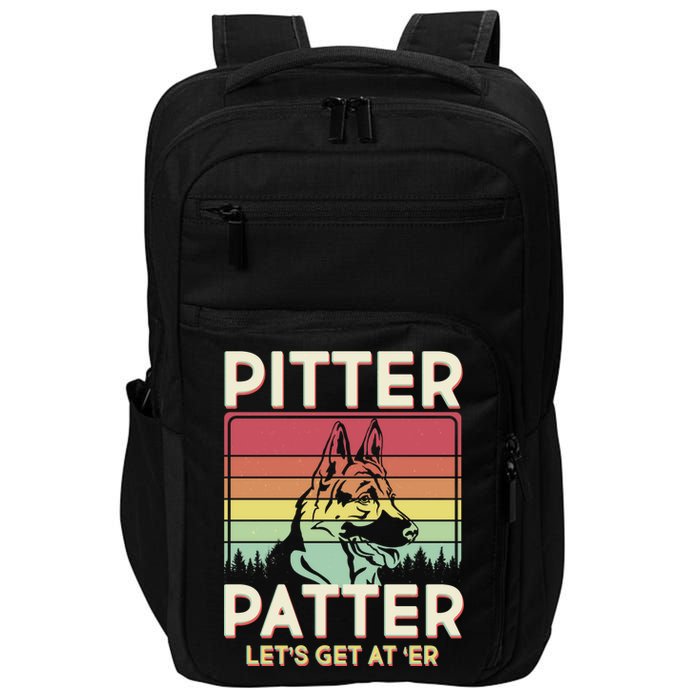 Vintage Pitter Patter Let's Get At 'Er German Shepard Impact Tech Backpack