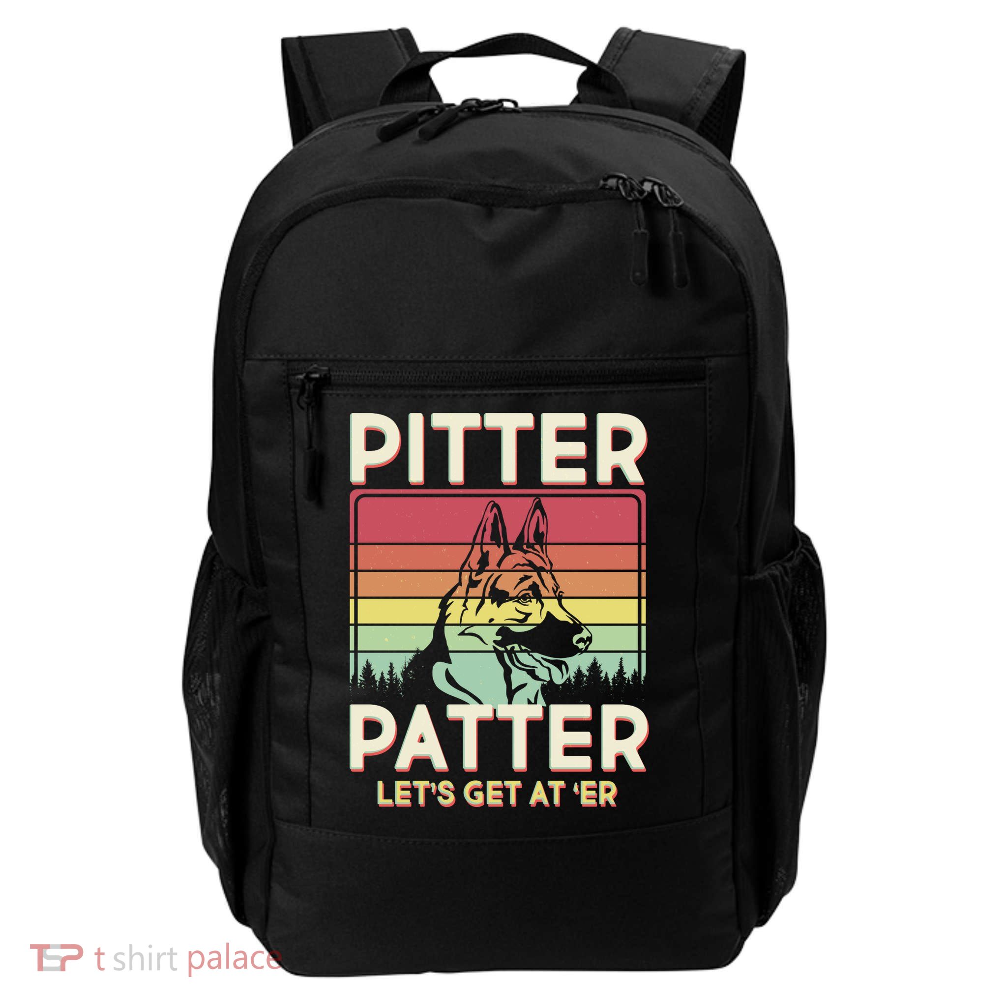 Vintage Pitter Patter Let's Get At 'Er German Shepard Backpack
