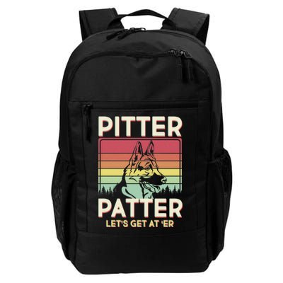 Vintage Pitter Patter Let's Get At 'Er German Shepard Daily Commute Backpack