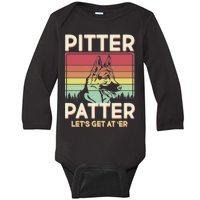 Vintage Pitter Patter Let's Get At 'Er German Shepard Baby Long Sleeve Bodysuit