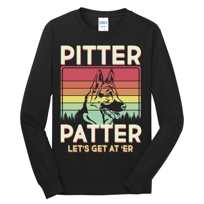 Vintage Pitter Patter Let's Get At 'Er German Shepard Tall Long Sleeve T-Shirt