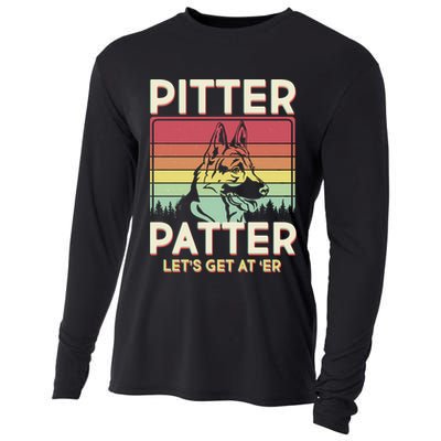 Vintage Pitter Patter Let's Get At 'Er German Shepard Cooling Performance Long Sleeve Crew