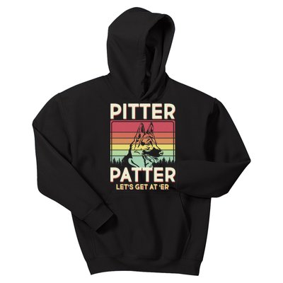 Vintage Pitter Patter Let's Get At 'Er German Shepard Kids Hoodie