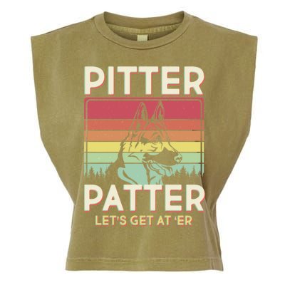 Vintage Pitter Patter Let's Get At 'Er German Shepard Garment-Dyed Women's Muscle Tee