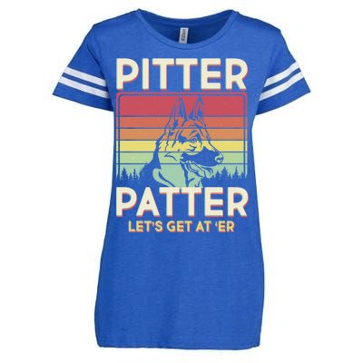 Vintage Pitter Patter Let's Get At 'Er German Shepard Enza Ladies Jersey Football T-Shirt