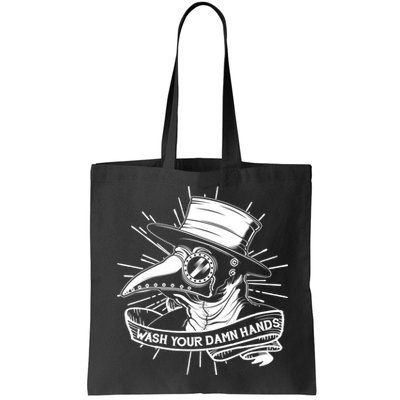 Vintage Plague Doctor Wash Your Damn Hands Bag