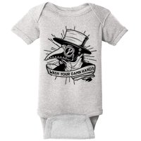 Vintage Plague Doctor Wash Your Damn Hands Baby Bodysuit