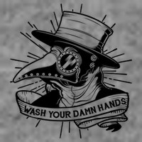 Vintage Plague Doctor Wash Your Damn Hands Baby Bodysuit