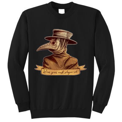 Vintage Plague Doctor Wear Your Mask Plague Rat Sweatshirt