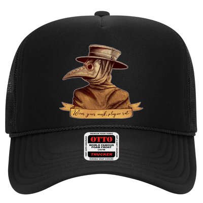 Vintage Plague Doctor Wear Your Mask Plague Rat Trucker Hat