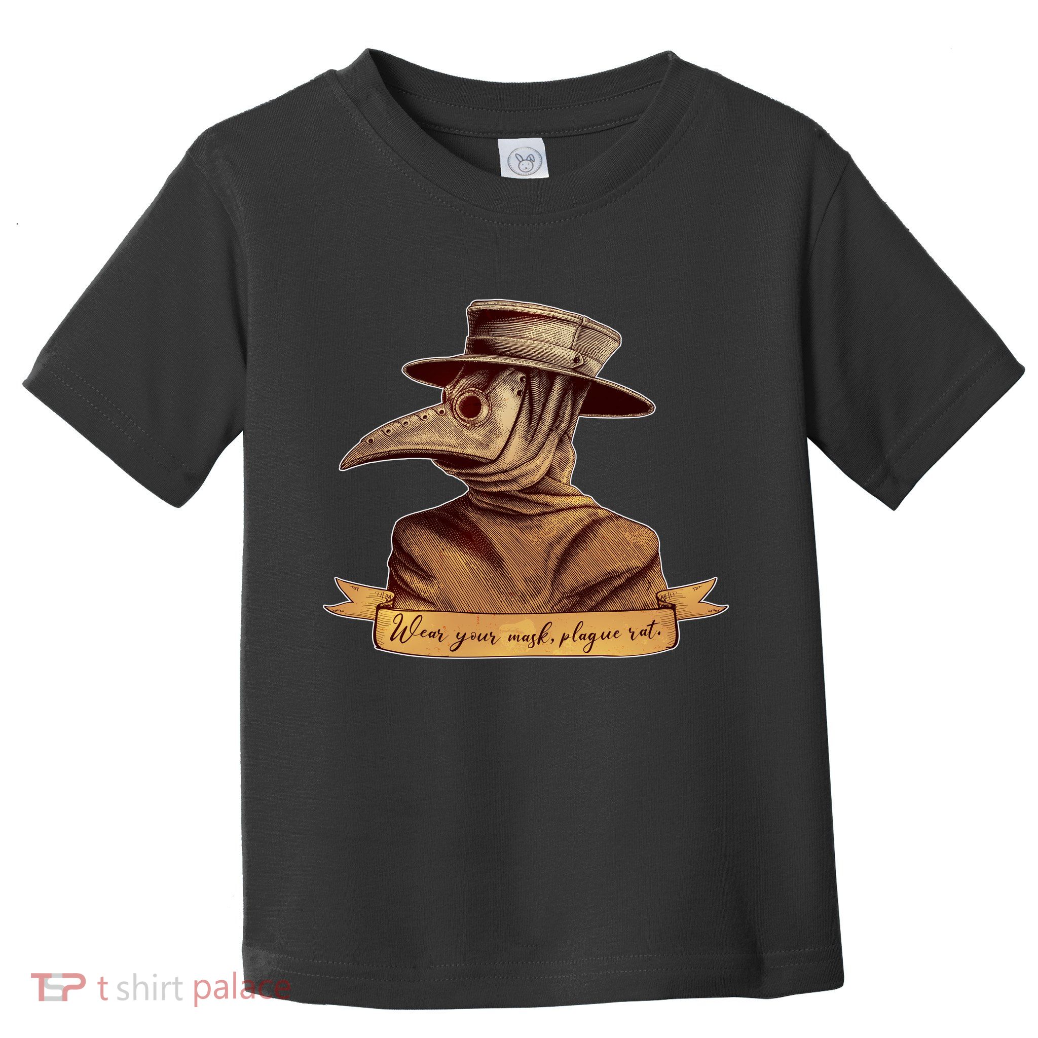 Vintage Plague Doctor Wear Your Mask Plague Rat Toddler T-Shirt