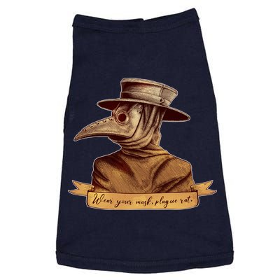 Vintage Plague Doctor Wear Your Mask Plague Rat Doggie Tank