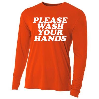 Vintage Please Wash Your Hands Cooling Performance Long Sleeve Crew