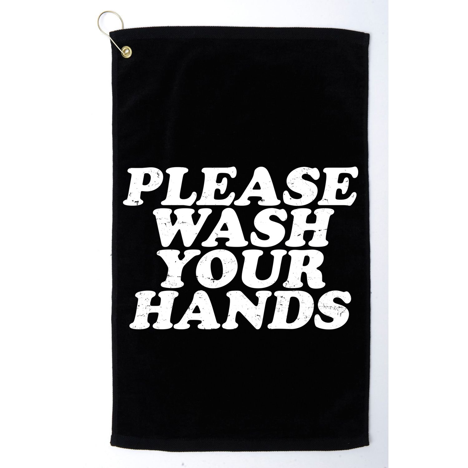 Vintage Please Wash Your Hands Golf Towel