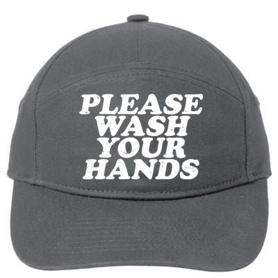 Vintage Please Wash Your Hands 7-Panel Snapback Hat