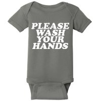 Vintage Please Wash Your Hands Baby Bodysuit