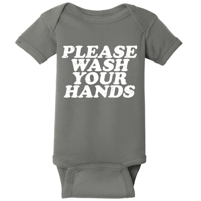 Vintage Please Wash Your Hands Baby Bodysuit