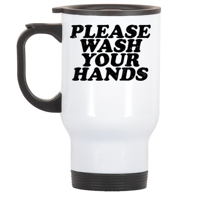 Vintage Please Wash Your Hands Stainless Steel Travel Mug