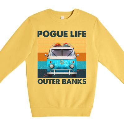 Vintage Pogue Life Outer Banks Surf Bus Premium Crewneck Sweatshirt