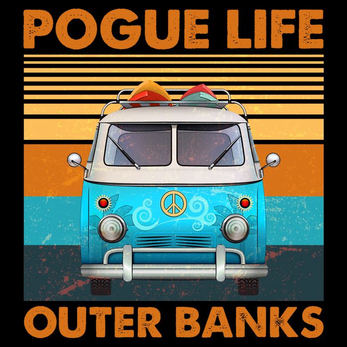 Vintage Pogue Life Outer Banks Surf Bus USA-Made Doggie Bandana