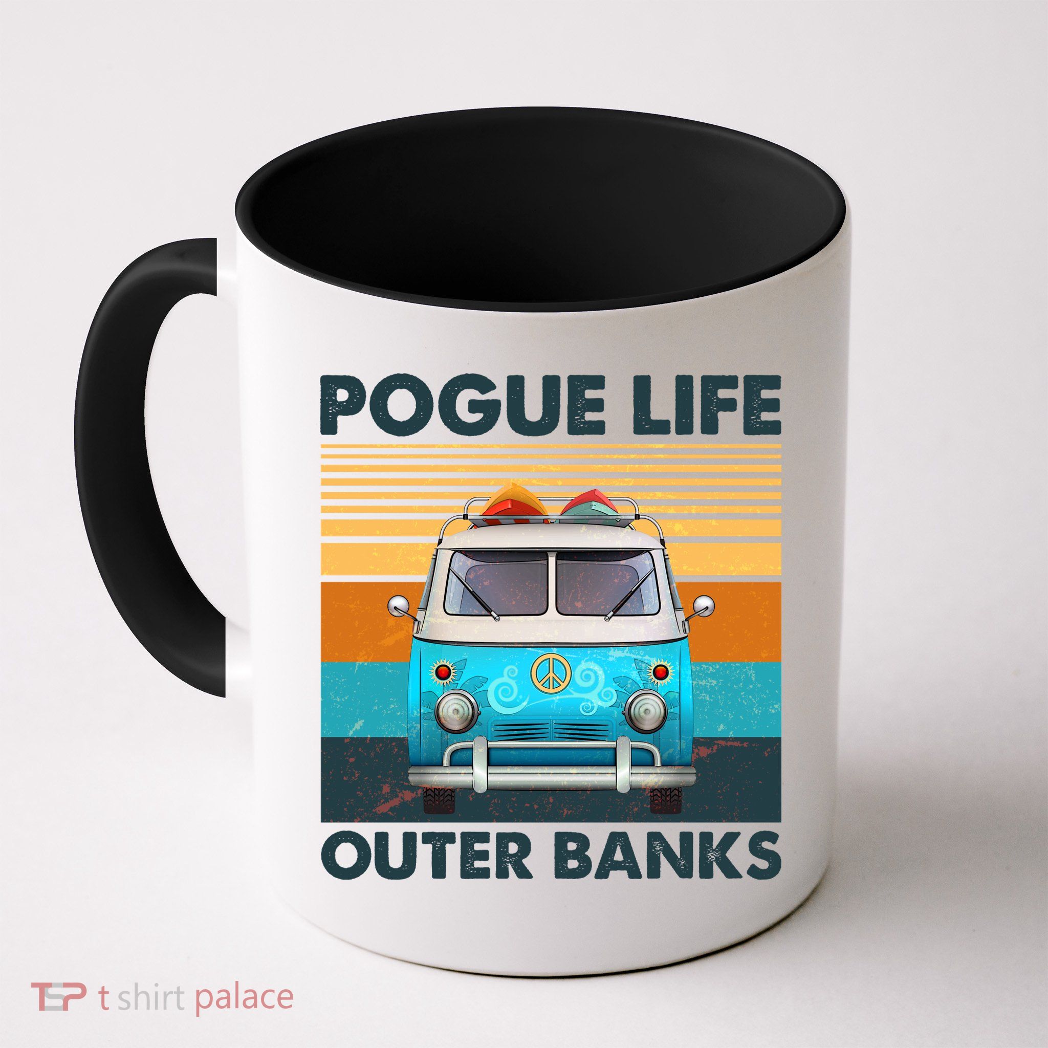 Vintage Pogue Life Outer Banks Surf Bus Mug