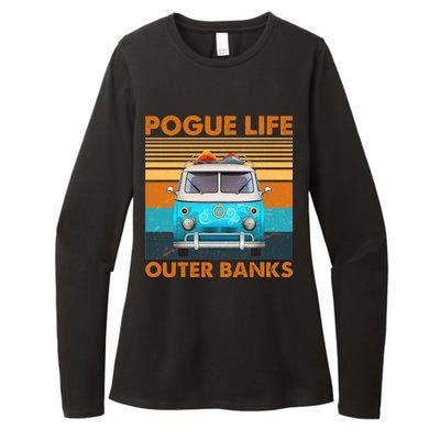 Vintage Pogue Life Outer Banks Surf Bus Womens CVC Long Sleeve Shirt