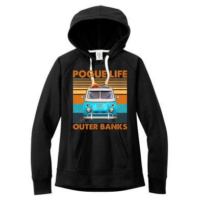 Vintage Pogue Life Outer Banks Surf Bus Women's Fleece Hoodie