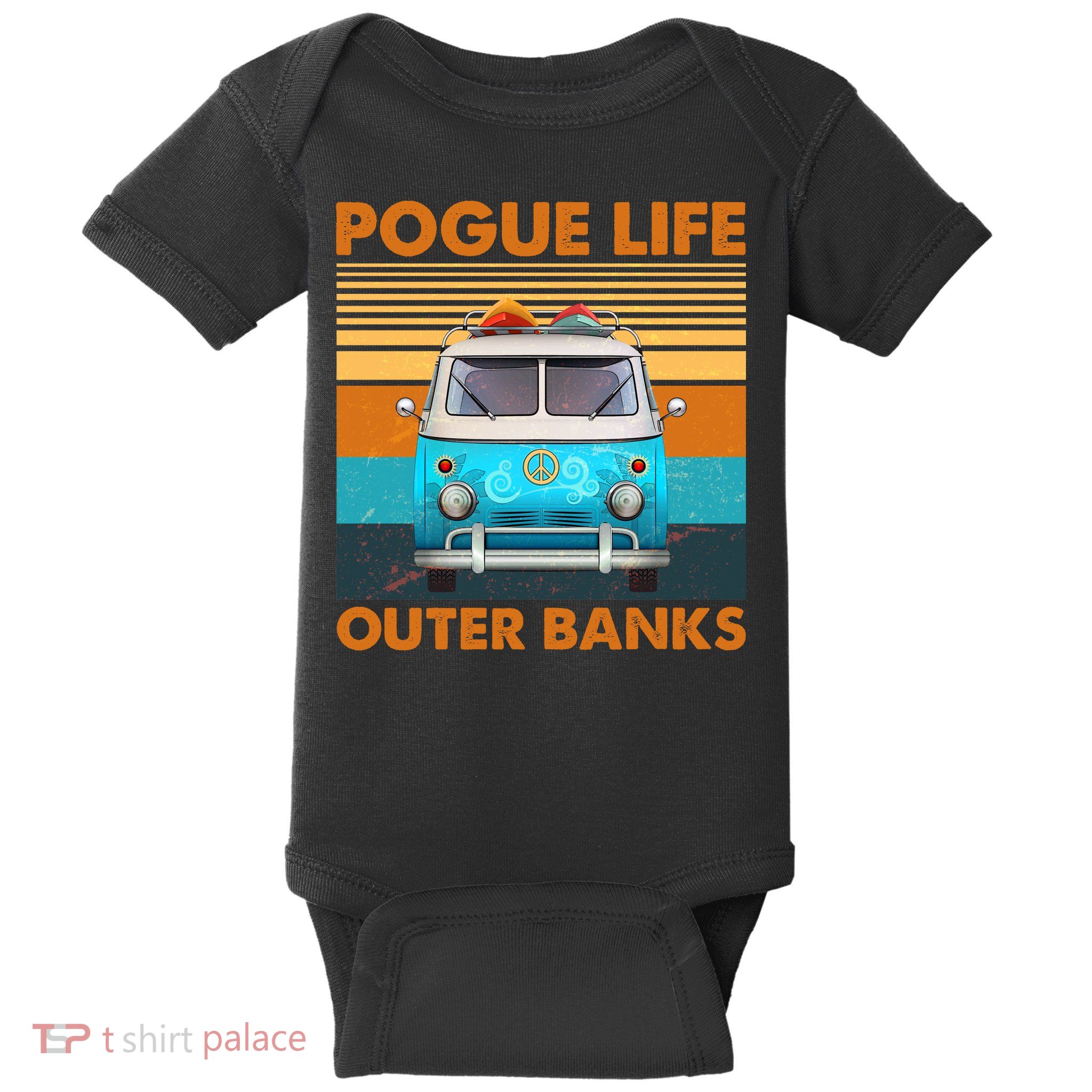 Vintage Pogue Life Outer Banks Surf Bus Baby Bodysuit