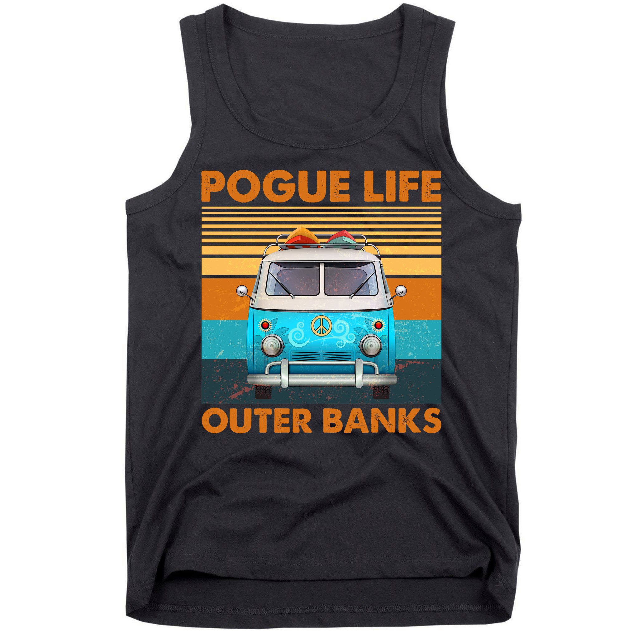 Vintage Pogue Life Outer Banks Surf Bus Tank Top