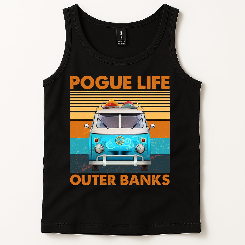 Vintage Pogue Life Outer Banks Surf Bus Tank Top